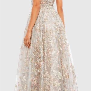 Elegant Floral Embroidered Gown